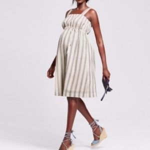 Liz Lange Maternity XS Cream & Navy Dress